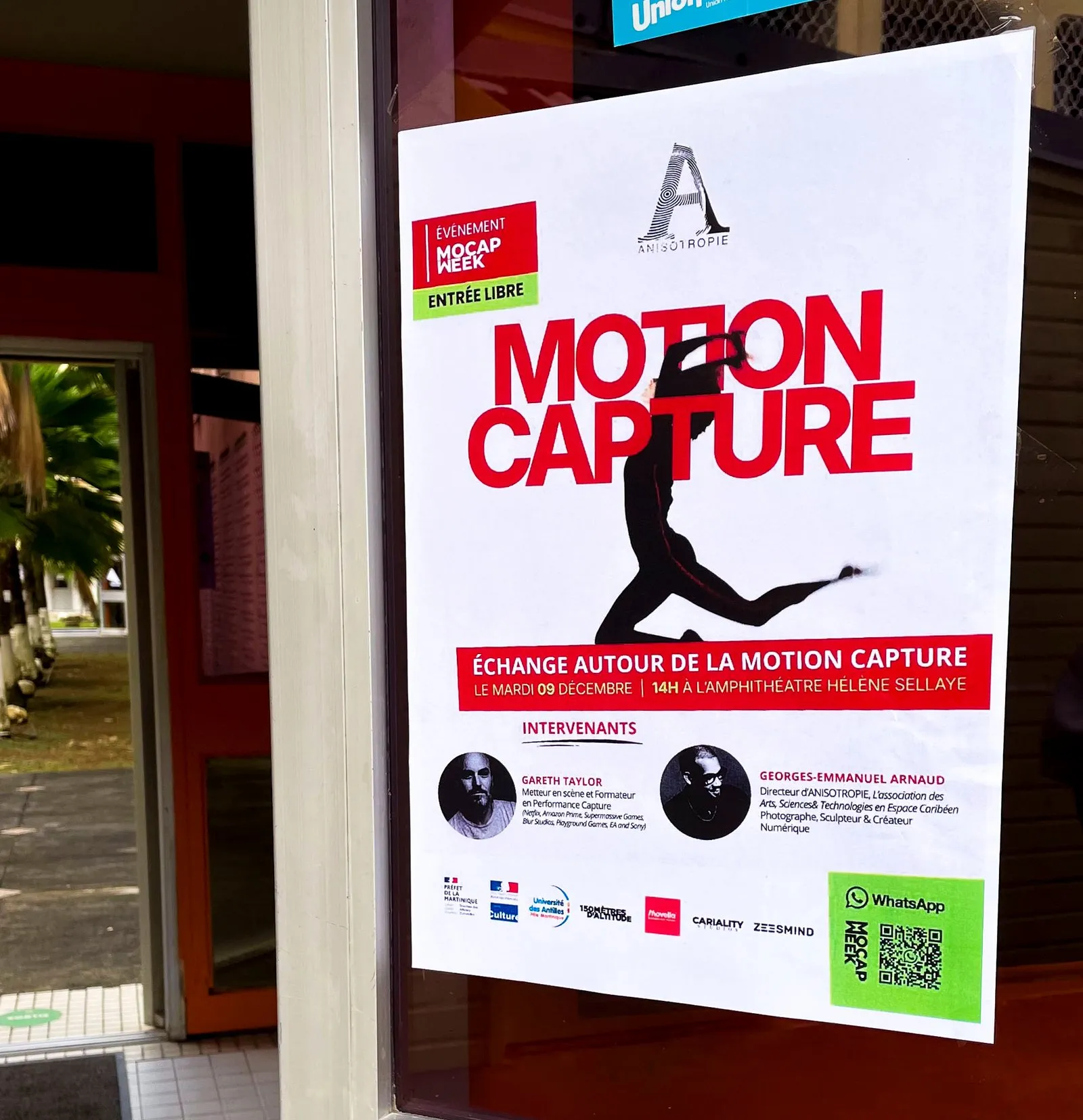 The poster for the talk at the University of the French West Indies