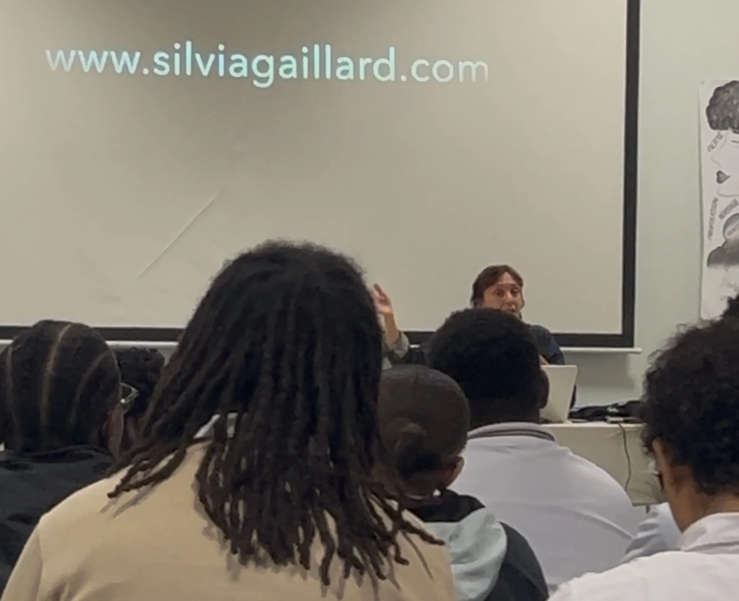 Silvia Gaillard face aux élèves